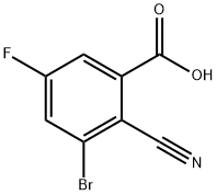 3-Bromo-2-cyano-5-fluorobenzoic acid Structure