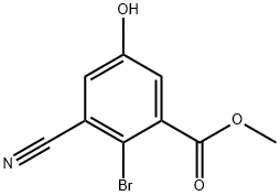 Methyl 2-bromo-3-cyano-5-hydroxybenzoate Structure