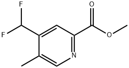 2-Pyridinecarboxylic acid, 4-(difluoromethyl)-5-methyl-, methyl ester Structure