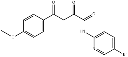 N-(5-bromo-pyridin-2-yl)-4-(4-methoxy-
phenyl)-2,4-dioxo-butyramide 구조식 이미지
