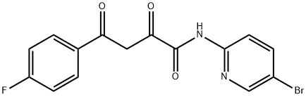 N-(5-브로모-피리딘-2-일)-4-(4-플루오로페닐)-2,4-디옥소-부티라미드 구조식 이미지