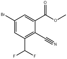 Methyl 5-bromo-2-cyano-3-(difluoromethyl)benzoate Structure