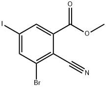 Methyl 3-bromo-2-cyano-5-iodobenzoate Structure