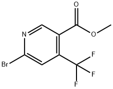 3-Pyridinecarboxylic acid, 6-bromo-4-(trifluoromethyl)-, methyl ester Structure