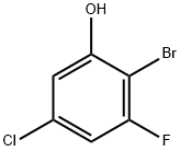 2-Bromo-5-chloro-3-fluorophenol 구조식 이미지
