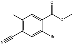 Methyl 2-bromo-4-cyano-5-iodobenzoate Structure