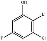 2-Bromo-3-chloro-5-fluorophenol 구조식 이미지
