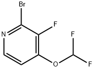 2-Bromo-4-difluoromethoxy-3-fluoropyridine Structure