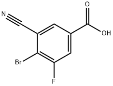 4-Bromo-3-cyano-5-fluorobenzoic acid Structure