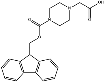 Fmoc-4-carboxymethyl-piperazine 구조식 이미지