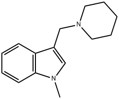 1-methyl-3-(1-piperidylmethyl)-indole 구조식 이미지