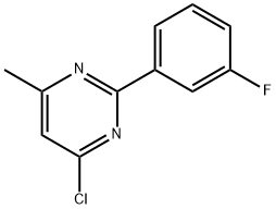 4-클로로-2-(3-플루오로페닐)-6-메틸피리미딘 구조식 이미지