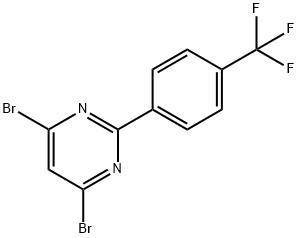 4,6-DIBROMO-2-[4-(트리플루오로메틸)페닐]피리미딘 구조식 이미지