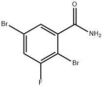 2,5-Dibromo-3-fluorobenzamide 구조식 이미지