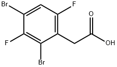 2,4-Dibromo-3,6-difluorophenylacetic acid Structure