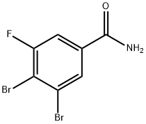 3,4-Dibromo-5-fluorobenzamide Structure
