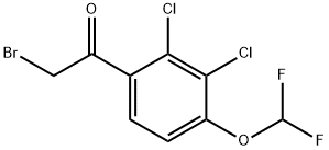 2',3'-Dichloro-4'-(difluoromethoxy)phenacyl bromide Structure