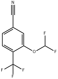 3-Difluoromethoxy-4-(trifluoromethyl)benzonitrile Structure