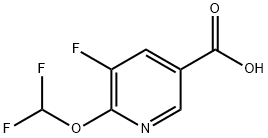 6-Difluoromethoxy-5-fluoronicotinic acid Structure