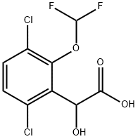 3,6-Dichloro-2-(difluoromethoxy)mandelic acid 구조식 이미지