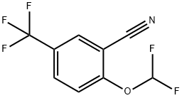 2-Difluoromethoxy-5-(trifluoromethyl)benzonitrile 구조식 이미지