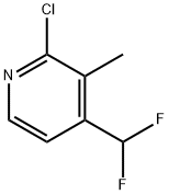 Pyridine, 2-chloro-4-(difluoromethyl)-3-methyl- Structure