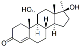 11alpha,17beta-dihydroxy-17-methylandrost-4-en-3-one 구조식 이미지
