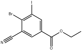 Ethyl 4-bromo-3-cyano-5-iodobenzoate Structure