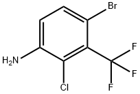 4-bromo-2-chloro-3-(trifluoromethyl)aniline Structure