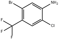 5-Bromo-2-chloro-4-(trifluoromethyl)aniline 구조식 이미지