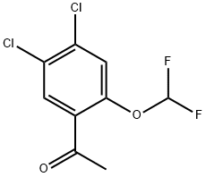 4',5'-Dichloro-2'-(difluoromethoxy)acetophenone 구조식 이미지