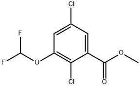 Methyl 2,5-dichloro-3-(difluoromethoxy)benzoate 구조식 이미지
