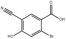 2-Bromo-5-cyano-4-hydroxybenzoic acid Structure