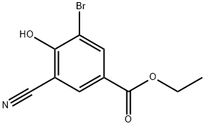Ethyl 3-bromo-5-cyano-4-hydroxybenzoate Structure