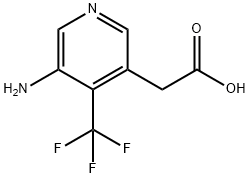 3-Pyridineacetic acid, 5-amino-4-(trifluoromethyl)- Structure