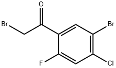 5'-Bromo-4'-chloro-2'-fluorophenacyl bromide Structure