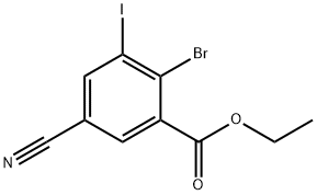 Ethyl 2-bromo-5-cyano-3-iodobenzoate Structure