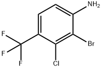 2-Bromo-3-chloro-4-(trifluoromethyl)aniline Structure