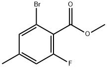 Methyl 2-Bromo-6-Fluoro-4-Methylbenzote 구조식 이미지