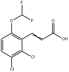 2,3-Dichloro-6-(difluoromethoxy)cinnamic acid Structure