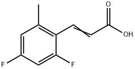 2,4-Difluoro-6-methylcinnamic acid 구조식 이미지