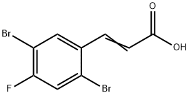 2,5-Dibromo-4-fluorocinnamic acid 구조식 이미지