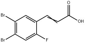 4,5-Dibromo-2-fluorocinnamic acid 구조식 이미지