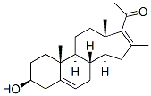 3beta-hydroxy-16-methylpregna-5,16-dien-20-one Structure