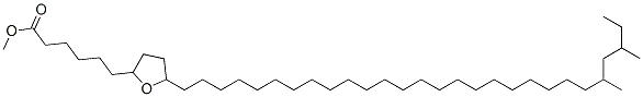 5-(24,26-Dimethyloctacosyl)tetrahydro-2-furanhexanoic acid methyl ester Structure