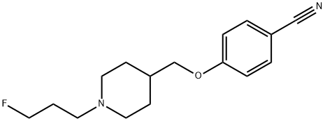 1-(3-플루오로프로필)-4-(4-시아노페녹시메틸)피페리딘 구조식 이미지