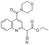 Ethyl alpha-cyano-4-(4-morpholinylcarbonyl)-2-quinolineacetate Structure