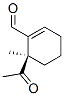 1-사이클로헥센-1-카복스알데하이드,6-아세틸-6-메틸-,(R)-(9CI) 구조식 이미지