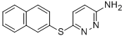 3-Pyridazinamine, 6-(2-naphthalenylthio)- Structure