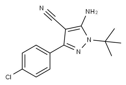 5-AMINO-1-(TERT-BUTYL)-3-(4-CHLOROPHENYL)-1H-PYRAZOLE-4-CARBONITRILE 구조식 이미지